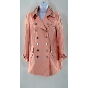 Sam Edelman Cute Goth Studded pink jacket Small Rockstar girlfriend Punk Edgy